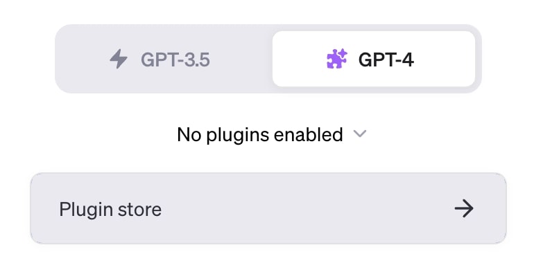 ChatGPT plugin store link.